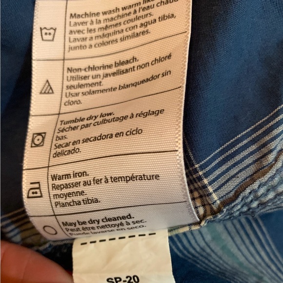 Carhartt Men’s Blue & White Short Sleeve Shirt Plaid Good Condition 3XL Work - Picture 5 of 6